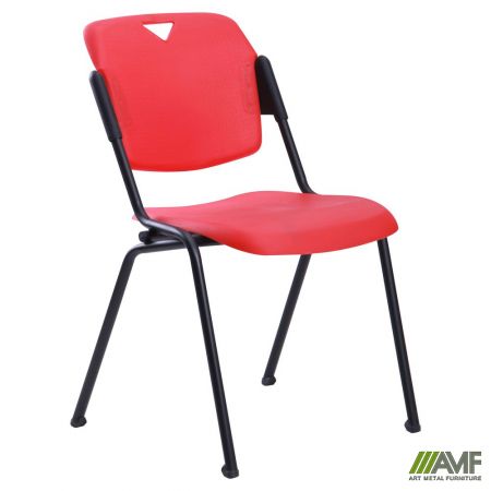 Стілець офісний AMF Рольф чорний пластик червоний (012616)